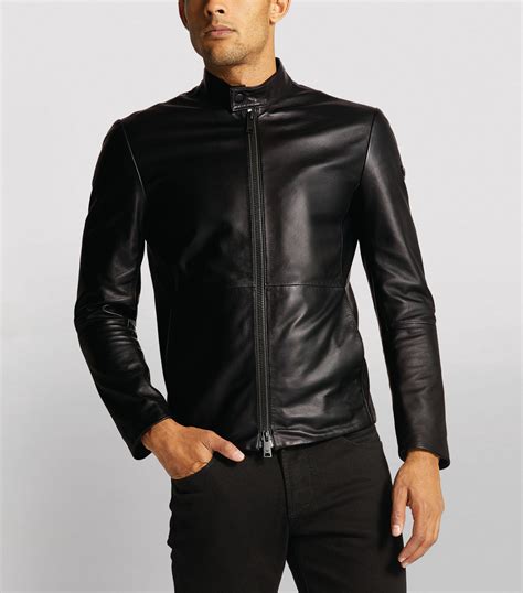 men's designer leather jackets Armani